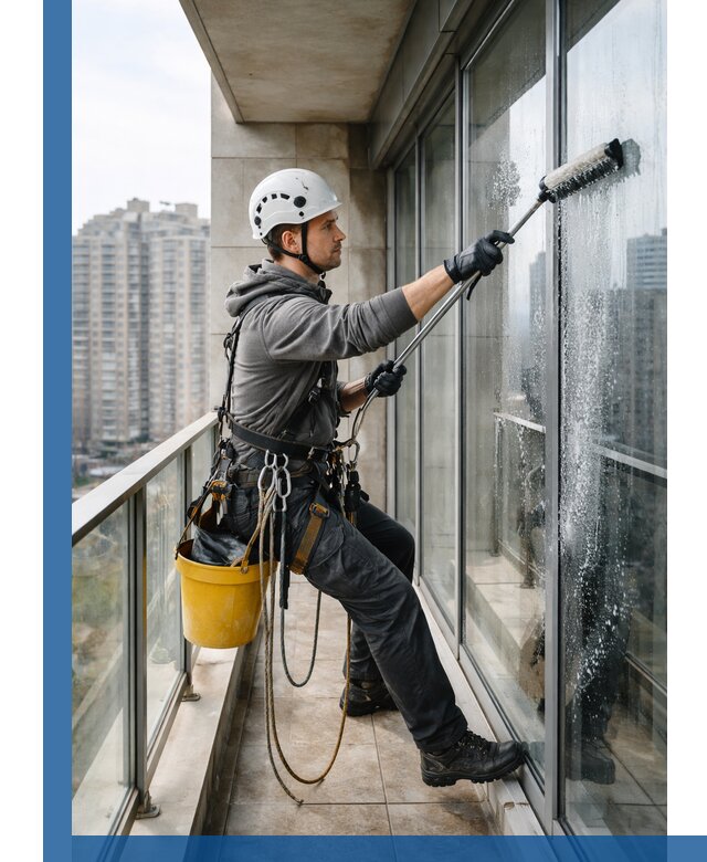 Профессиональная мойка балконного остекления в Троицке