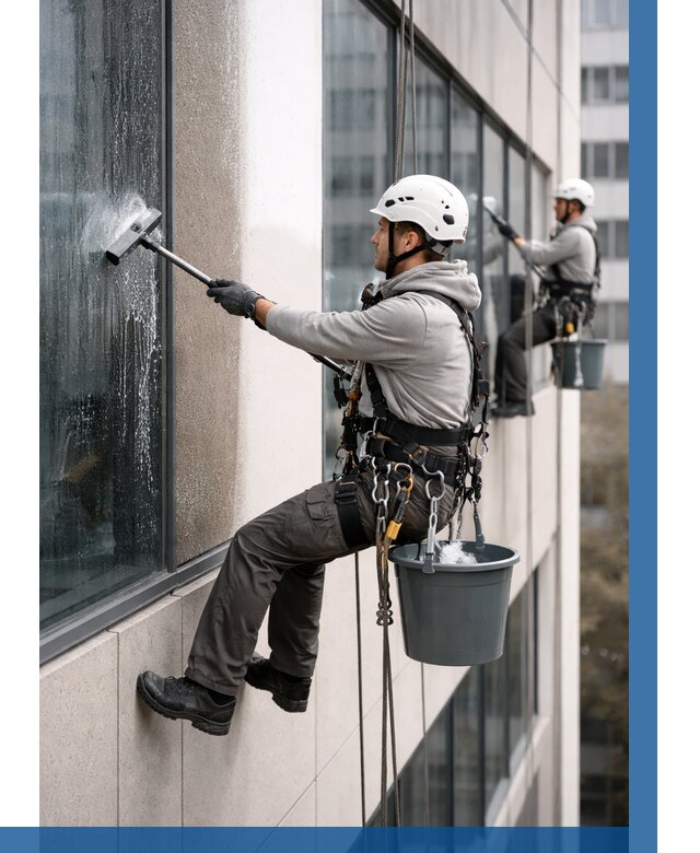 Мойка фасадов зданий в Троицке под ключ от 361 р. | ВЫСОТНИК-Трц