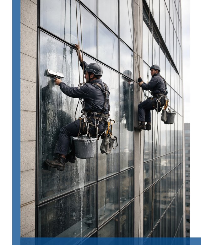 Профессиональная мойка стеклянных фасадов зданий в Троицке