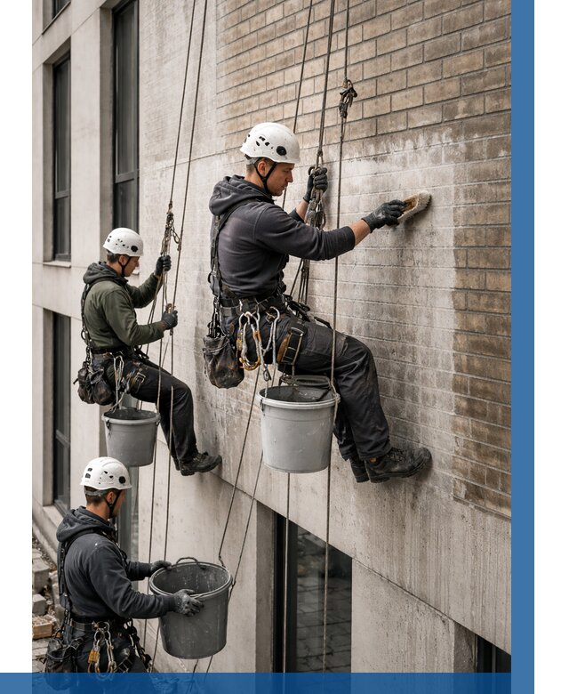 Удаление высолов с фасада в Троицке от 258 р. | ВЫСОТНИК-Трц