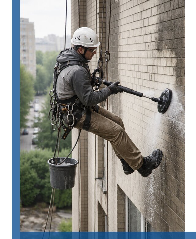 Очистка фасада от копоти в Троицке профессионально и безопасно