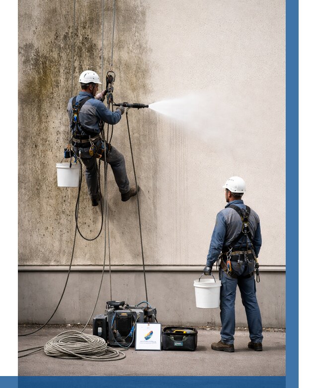 Очистка фасада от плесени в Троицке от 309 р. | ВЫСОТНИК-Трц