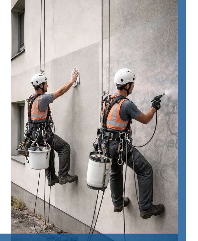 Антиграффити покрытие фасада в Троицке от 619 р. | ВЫСОТНИК-Трц