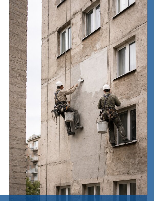 Косметический ремонт фасада в Троицке от 1134 р. | ВЫСОТНИК-Трц