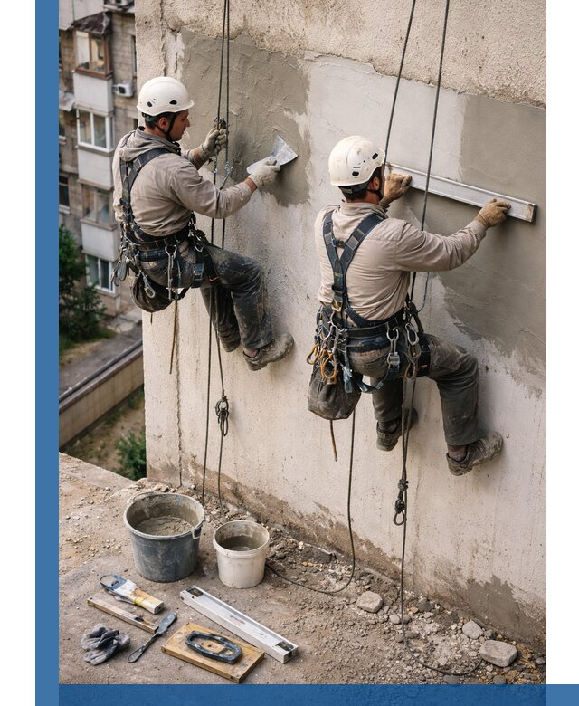 Комплексный ремонт штукатурного фасада с гарантией в Троицке