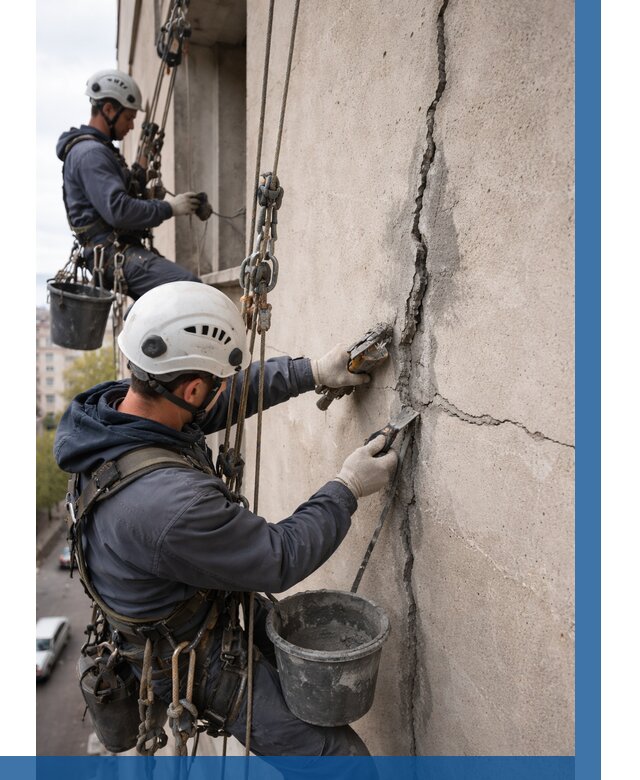 Заделка трещин на фасаде в Троицке от 928 р. | ВЫСОТНИК-Трц