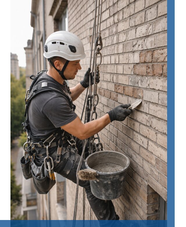 Ремонт кирпичной кладки фасада в Троицке от 1856 р. | ВЫСОТНИК-Трц