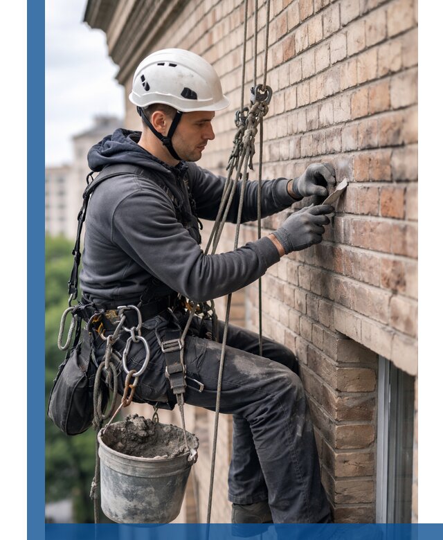 Качественный ремонт кирпичной кладки фасада в Троицке с гарантией