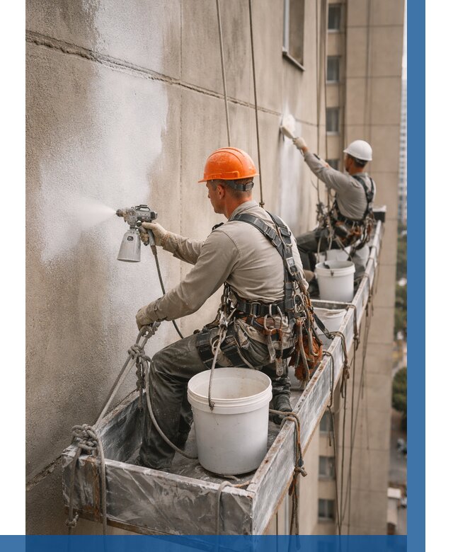 Грунтовка фасада на высоте в Троицке от 124 р. | ВЫСОТНИК-Трц