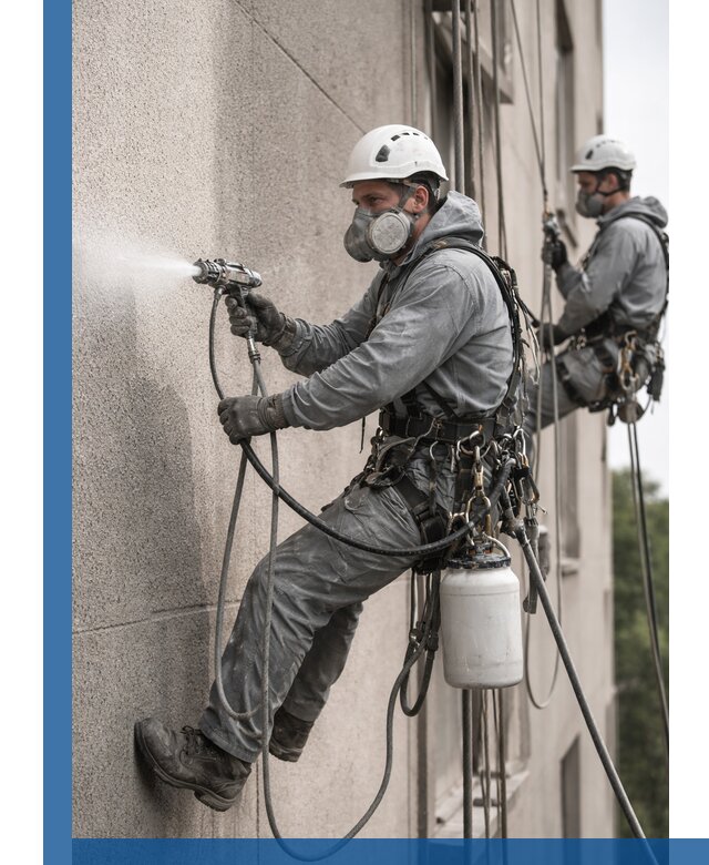 Безвоздушная покраска фасадов зданий в Троицке профессионально