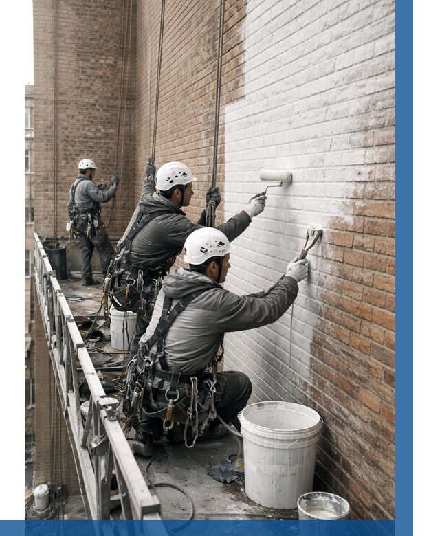 Покраска кирпичного фасада в Троицке от 361 р. | ВЫСОТНИК-Трц