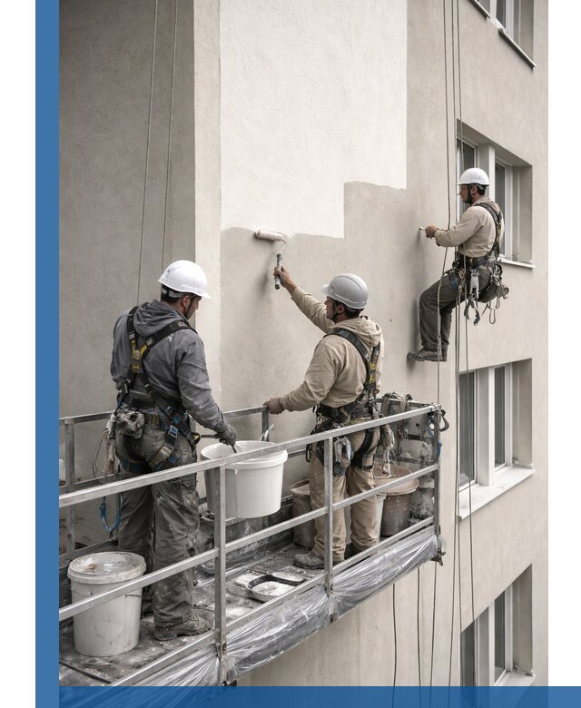 Покраска оштукатуренного фасада в Троицке под ключ с гарантией