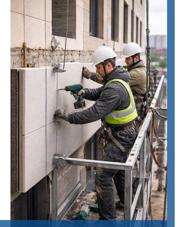 Монтаж фасадных термопанелей в Троицке от 1547 р. | ВЫСОТНИК-Трц