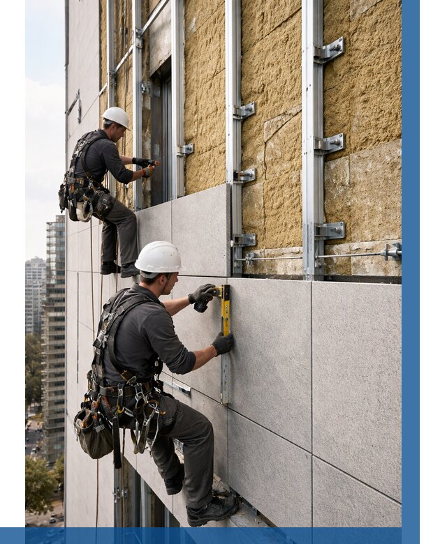 Монтаж вентилируемого фасада в Троицке от 3609 р. | ВЫСОТНИК-Трц