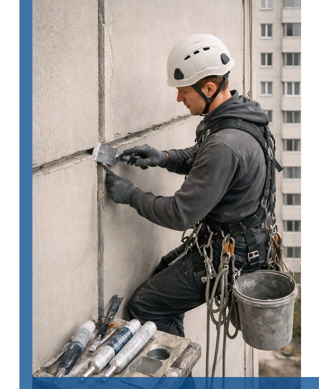 Ремонт межпанельных швов в Троицке герметизация и восстановление