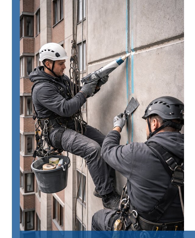 Вторичная герметизация швов фасада и кровли в Троицке