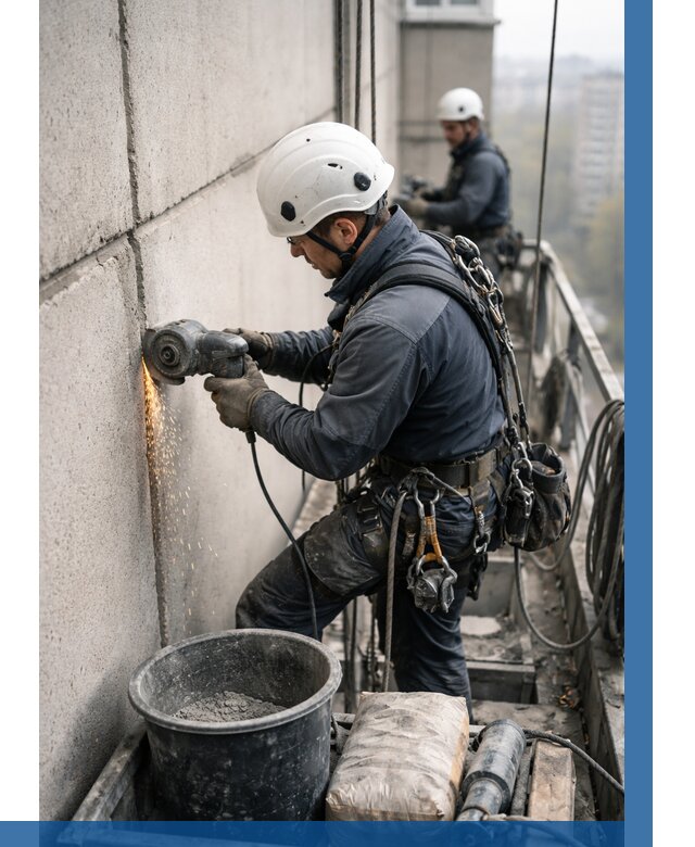 Штробление межпанельных швов в Троицке от 1237 р. | ВЫСОТНИК-Трц