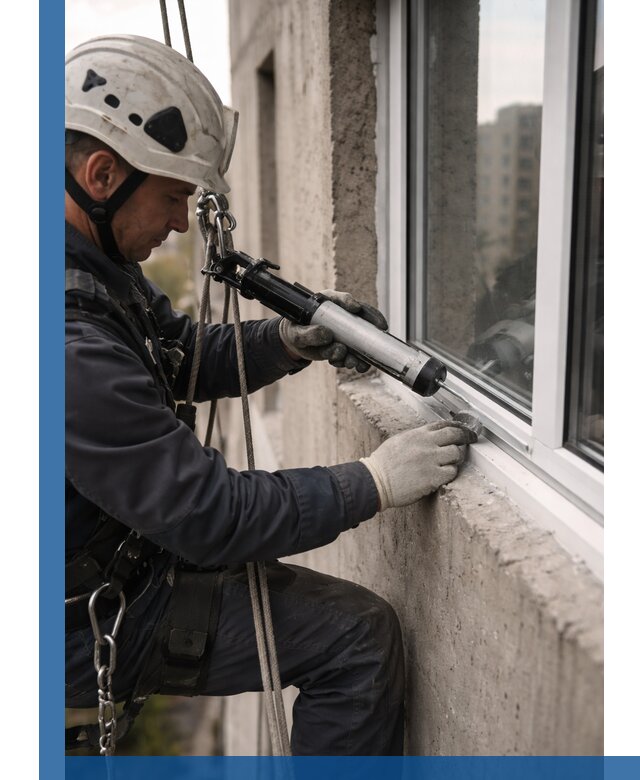 Герметизация оконных швов снаружи в Троицке профессионально