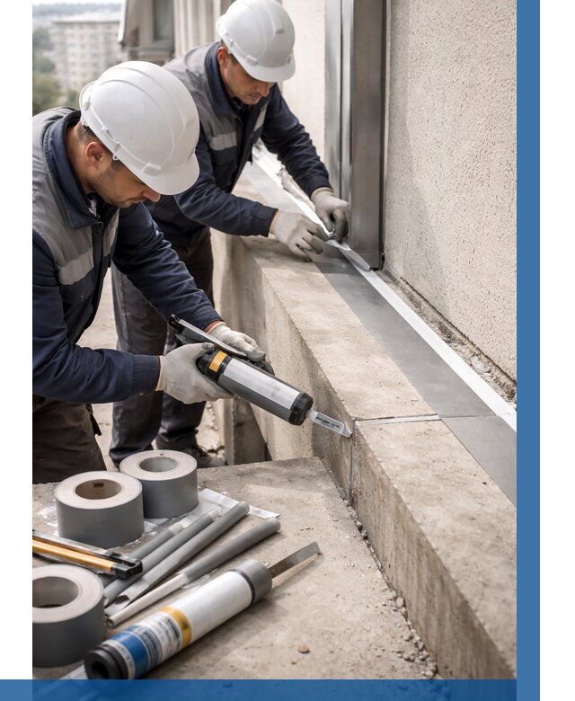 Герметизация примыкания балкона в Троицке от 4640 р. | ВЫСОТНИК-Трц