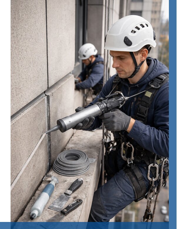 Герметизация деформационных швов фасада в Троицке от 722 | ВЫСОТНИК-Трц