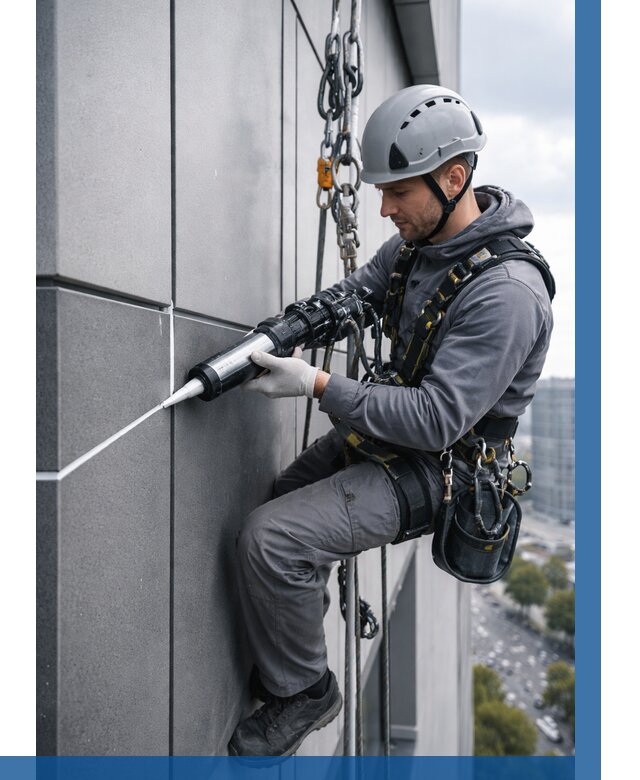 Герметизация стыков фасадных панелей в Троицке от 6702 р.| ВЫСОТНИК-Трц