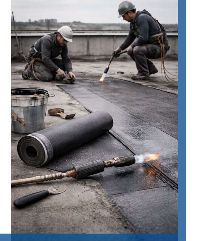 Ремонт рулонной кровли в Троицке от 670 р. | ВЫСОТНИК-Трц