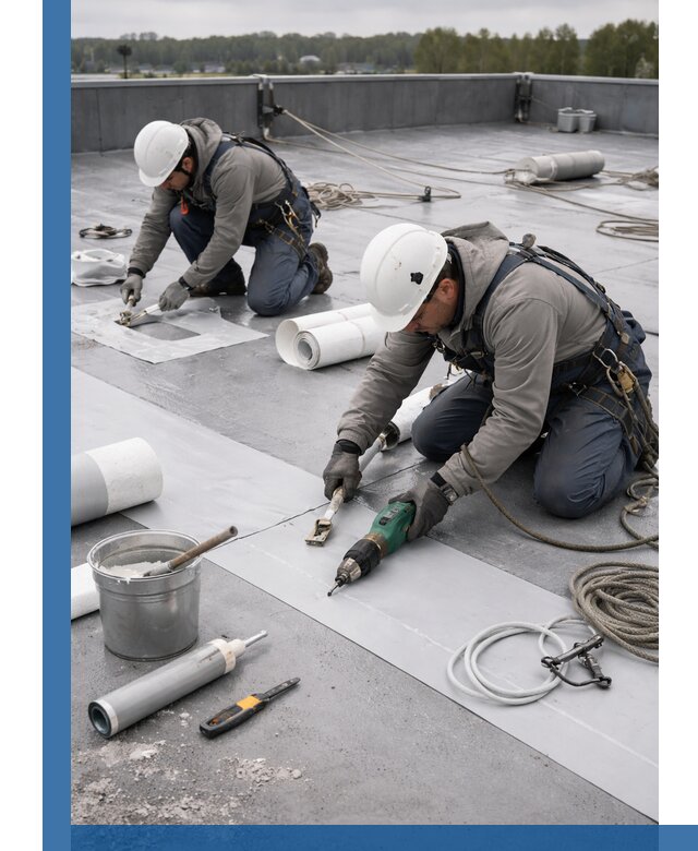 Ремонт мембранной кровли в Троицке качественно и с гарантией