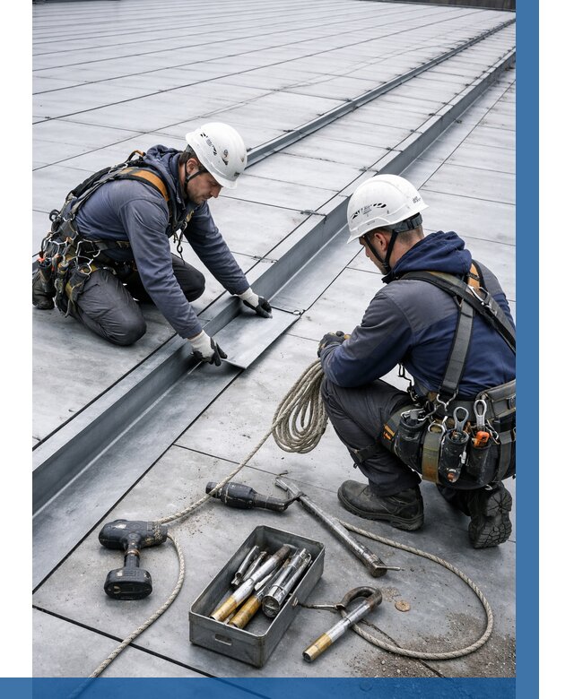 Ремонт фальцевой кровли в Троицке от 722 р. | ВЫСОТНИК-Трц