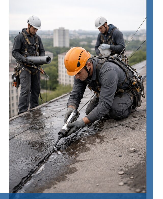 Устранение протечек кровли в Троицке от 12373 р. | ВЫСОТНИК-Трц