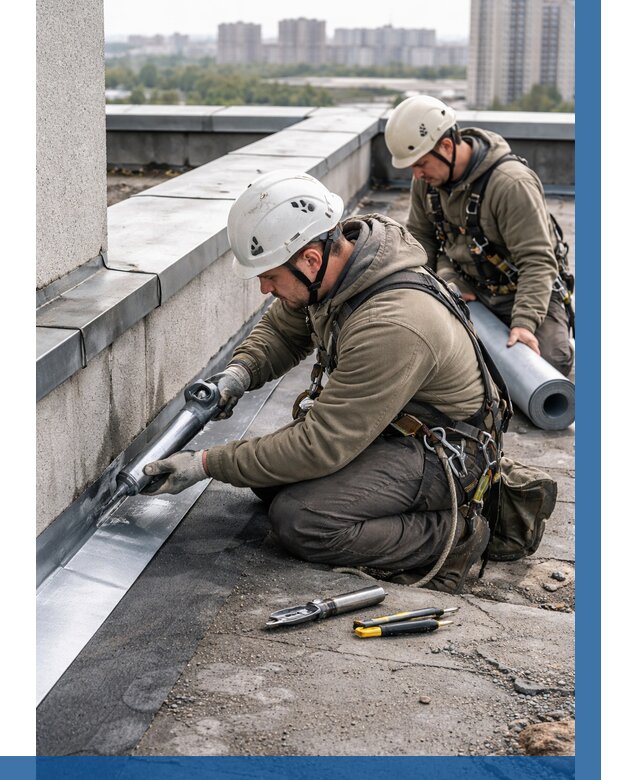 Ремонт кровельных примыканий в Троицке от 1237 р. | ВЫСОТНИК-Трц