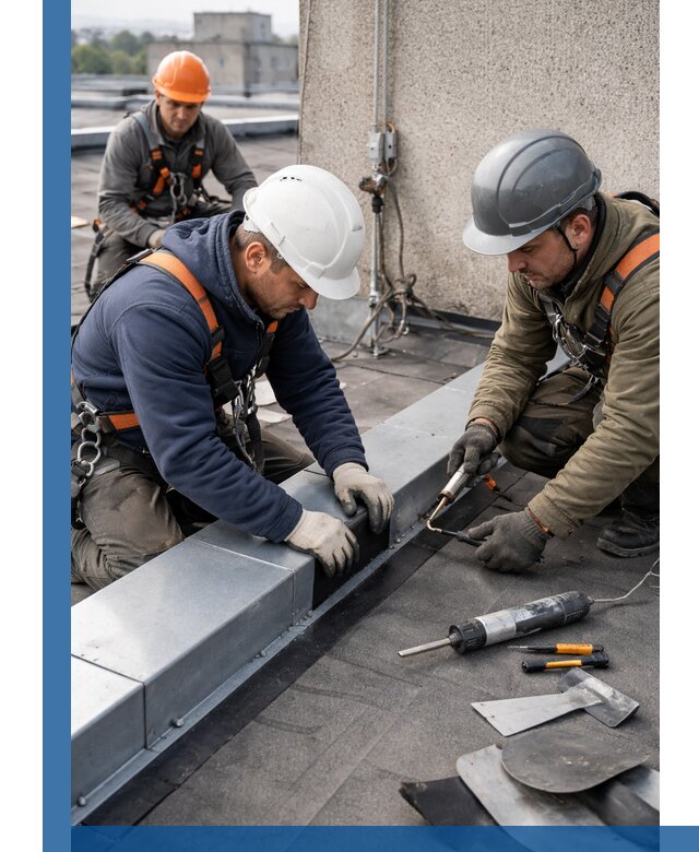 Ремонт кровельных примыканий в Троицке профессионально