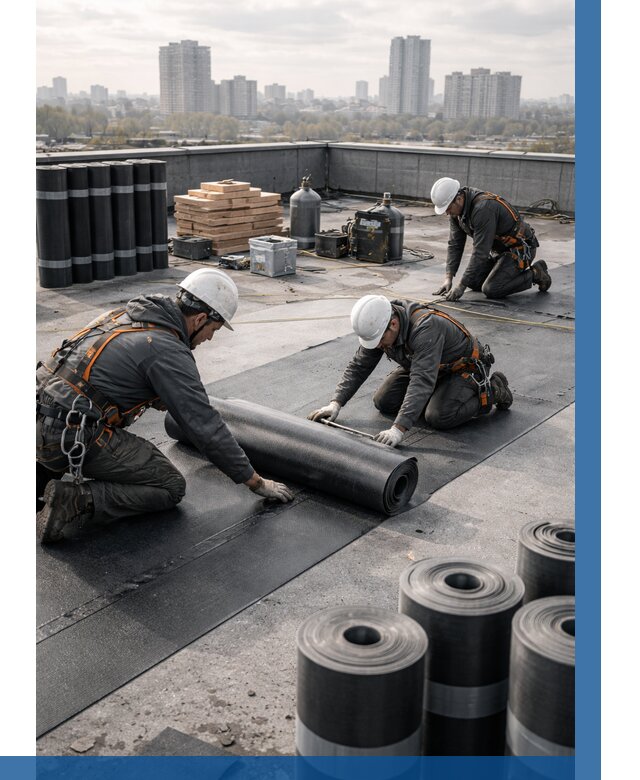 Монтаж мягкой кровли под ключ в Троицке от 464 р. | ВЫСОТНИК-Трц