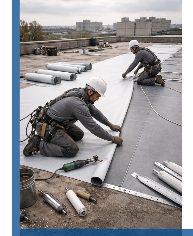 Монтаж мембранной кровли в Троицке для промышленных зданий