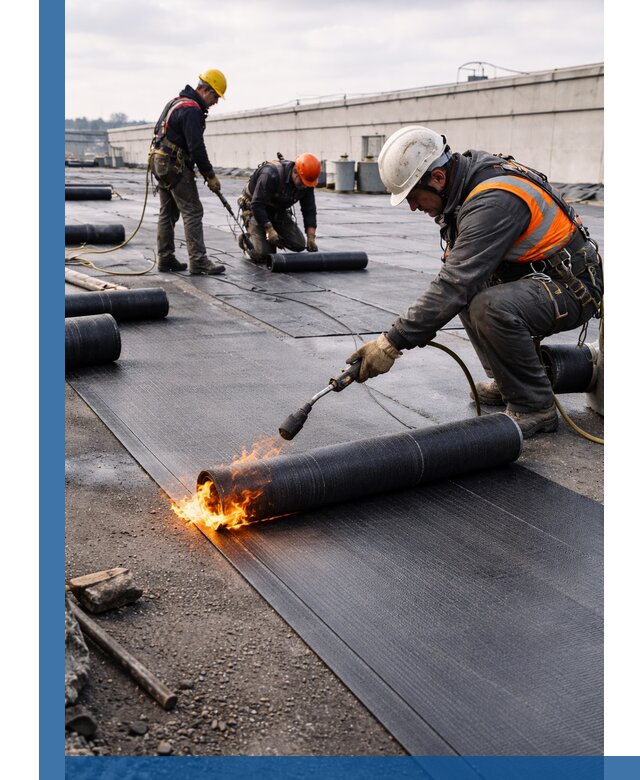 Монтаж наплавляемой кровли в Троицке профессионально