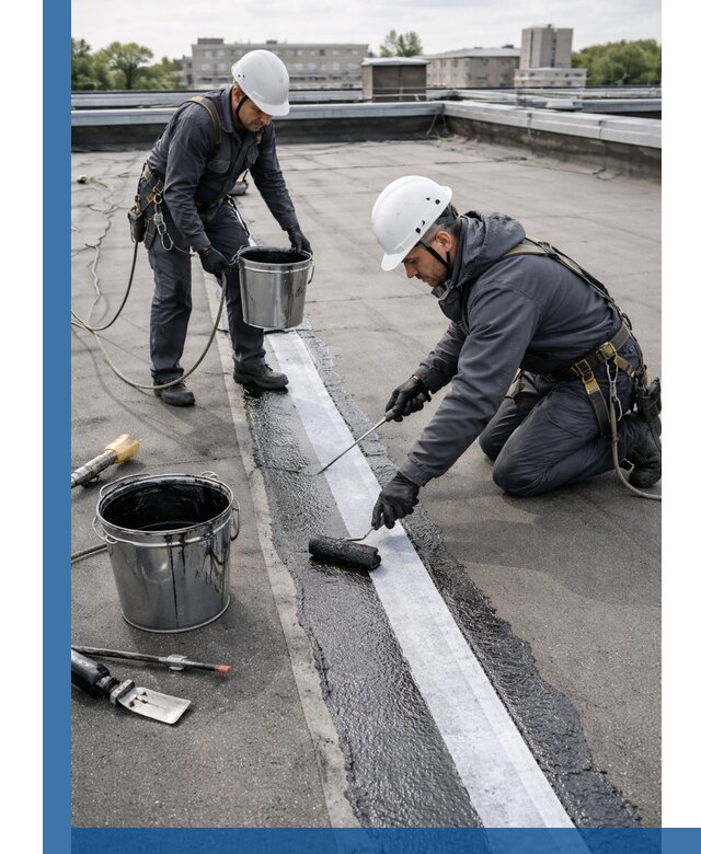 Гидроизоляция кровли мастикой в Троицке надежная защита