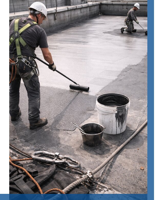 Гидроизоляция кровли жидкой резиной в Троицке от 516 р. | ВЫСОТНИК-Трц