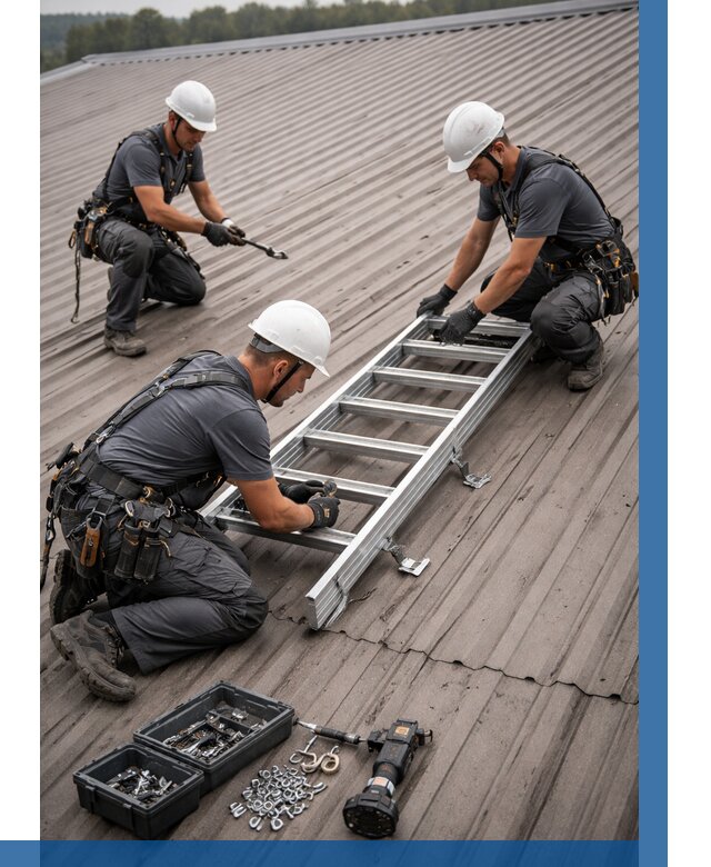 Монтаж кровельной лестницы в Троицке от 4640 р. | ВЫСОТНИК-Трц