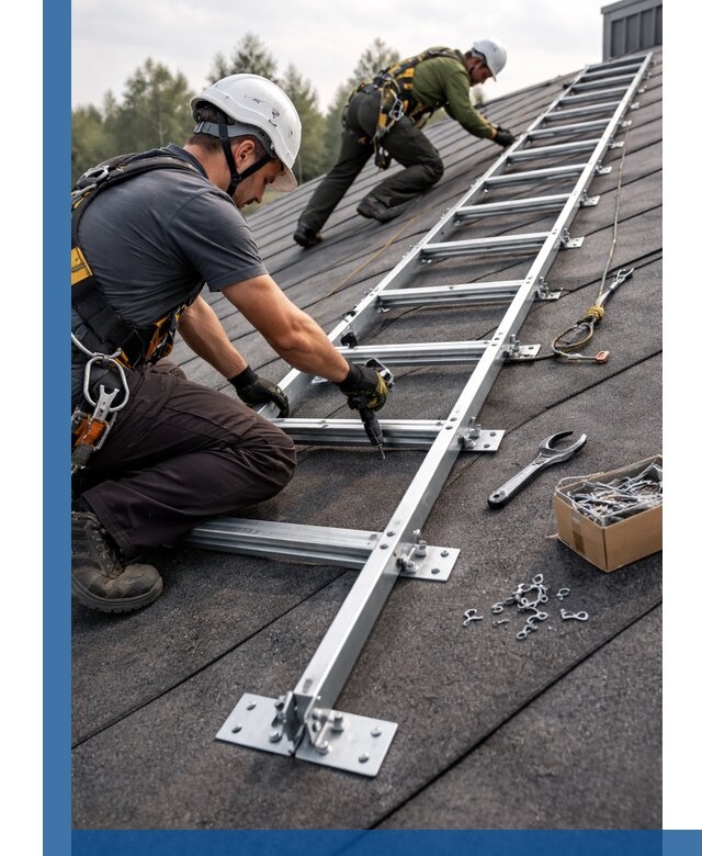 Профессиональный монтаж кровельной лестницы в Троицке под ключ