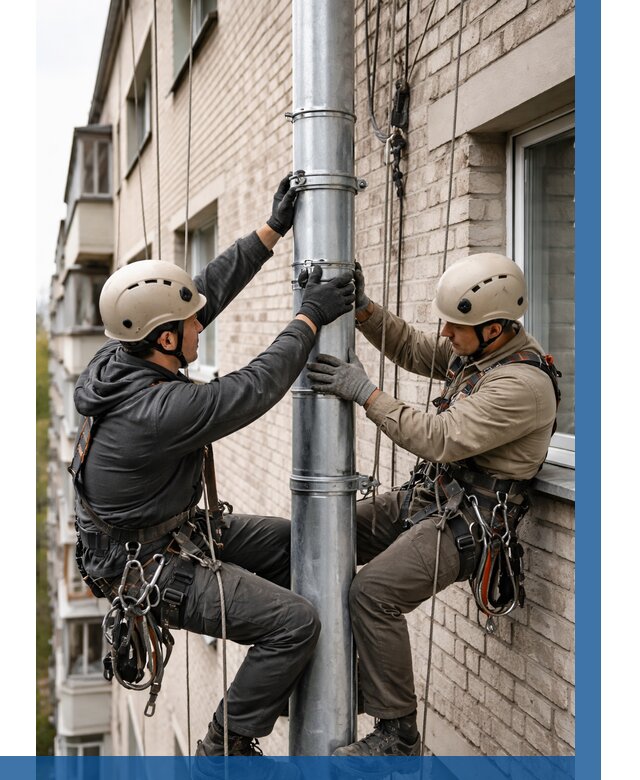 Замена водосточных труб в Троицке от 6702 р. | ВЫСОТНИК-Трц