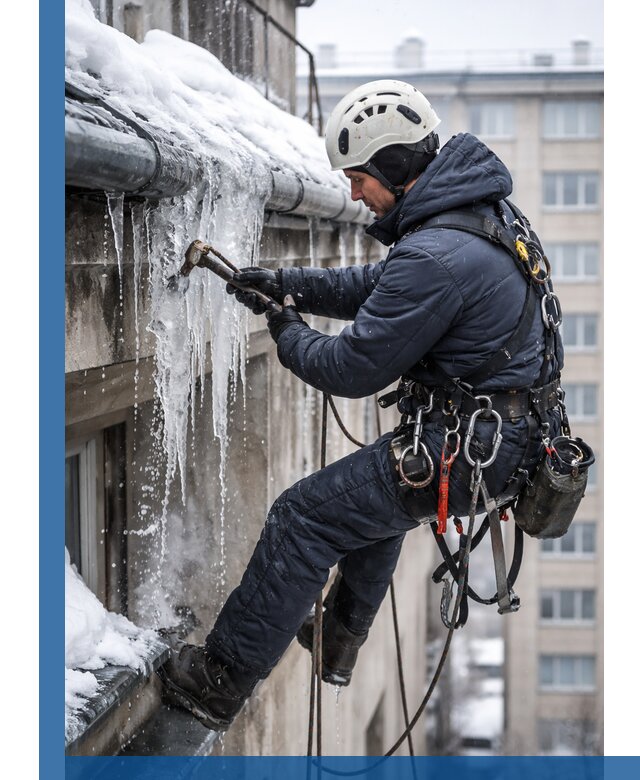 Удаление наледи и чистка водостоков в Троицке оперативно и безопасно