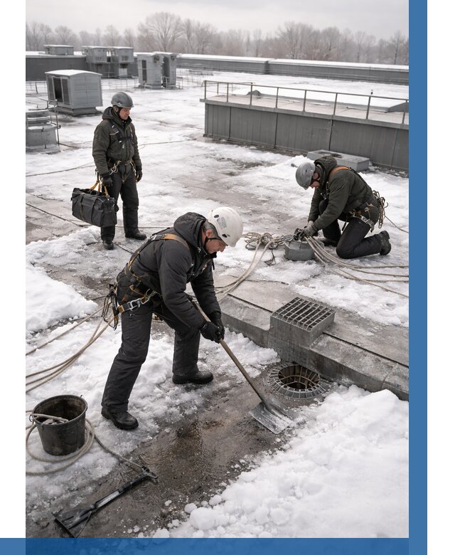 Абонентское обслуживание кровли зимой в Троицке от 8249 р. | ВЫСОТНИК-Трц