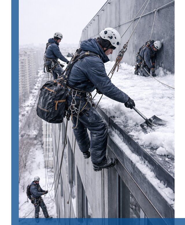 Абонентское обслуживание кровли зимой в Троицке регулярный уход