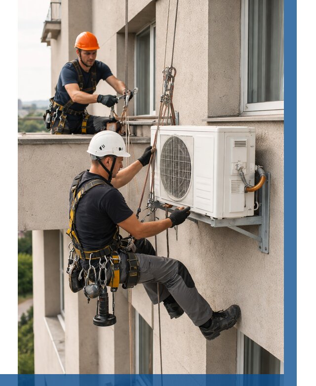 Монтаж внешнего блока кондиционера в Троицке от 6702 р. | ВЫСОТНИК-Трц