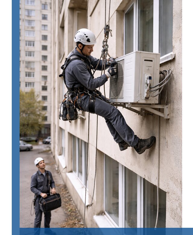 Демонтаж внешнего блока кондиционера в Троицке профессионально