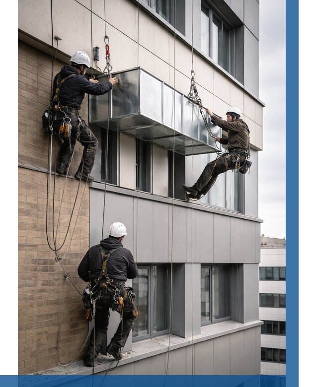 Монтаж воздуховодов на фасаде в Троицке от 1547 р. | ВЫСОТНИК-Трц