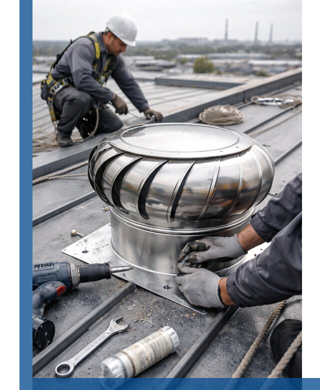 Установка дефлекторов на кровле в Троицке профессионально