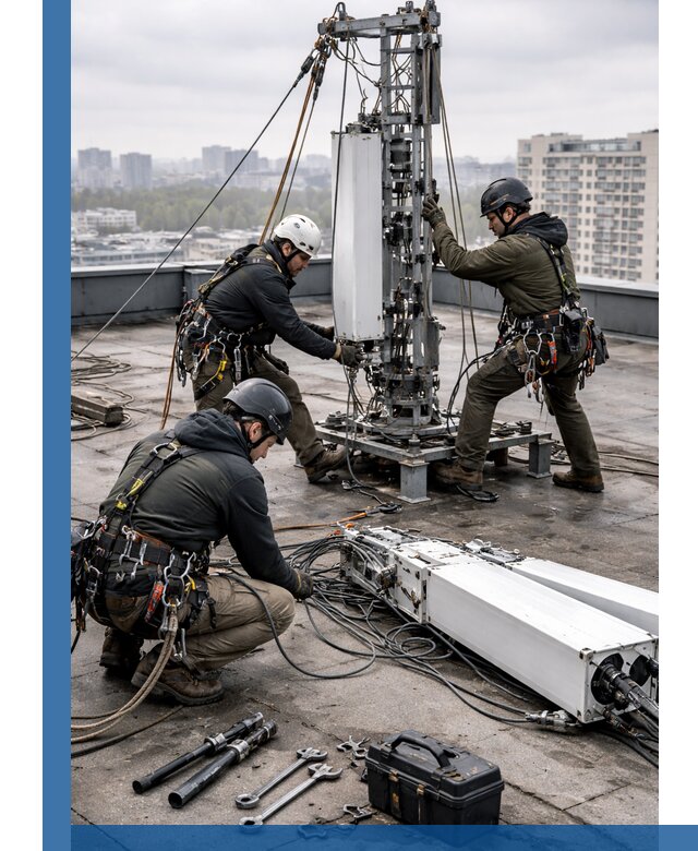 Демонтаж антенн на крыше зданий в Троицке с гарантией