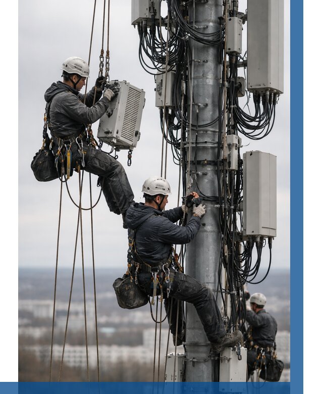 Монтаж оборудования связи на мачте в Троицке от 7733 р. | ВЫСОТНИК-Трц
