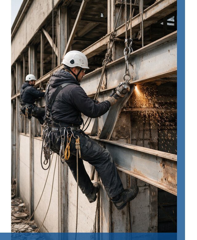 Демонтаж металлоконструкций на высоте в Троицке от 6702р. |ВЫСОТНИК-Трц