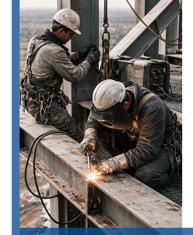 Высотные сварочные работы в Троицке для промышленных объектов